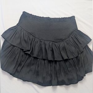 Mustard Seed Black Layered Skater Skirt